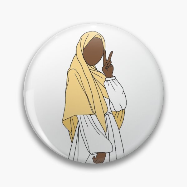 Item preview, Hijabi in Yellow designed and sold by The Hijabi Artist.