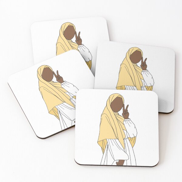 Item preview, Hijabi in Yellow designed and sold by The Hijabi Artist.