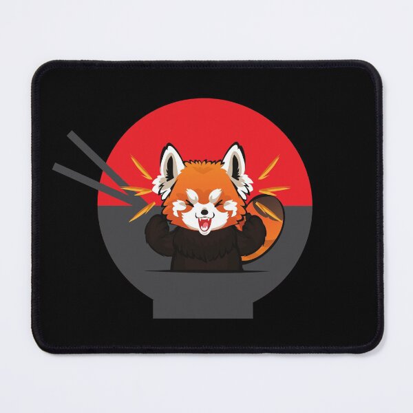 Item preview, Red Panda Eating Ramen - Cute Kawaii style Red Panda with Ramen Sunset designed and sold by HROC.