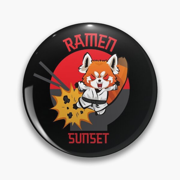 Item preview, Red Panda Eating Ramen - Cute Kawaii style Ramen Sunset design designed and sold by HROC.