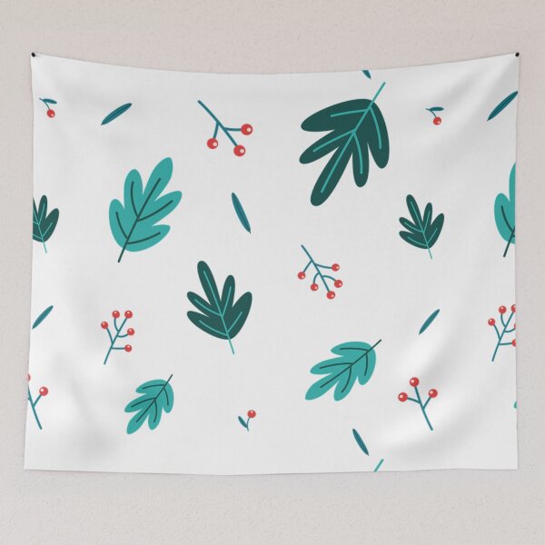 Item preview, Minimalist Leaves and Berries Cute Nature Forest Pattern designed and sold by silviaol.