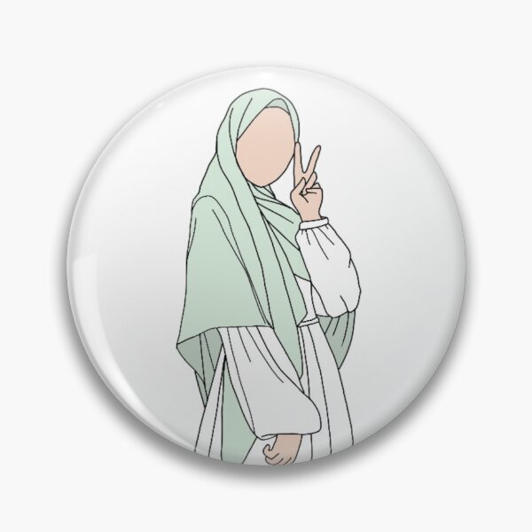 Item preview, Hijabi in Green designed and sold by The Hijabi Artist.