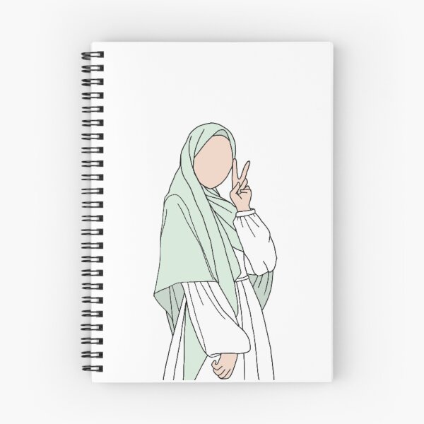 Item preview, Hijabi in Green designed and sold by The Hijabi Artist.
