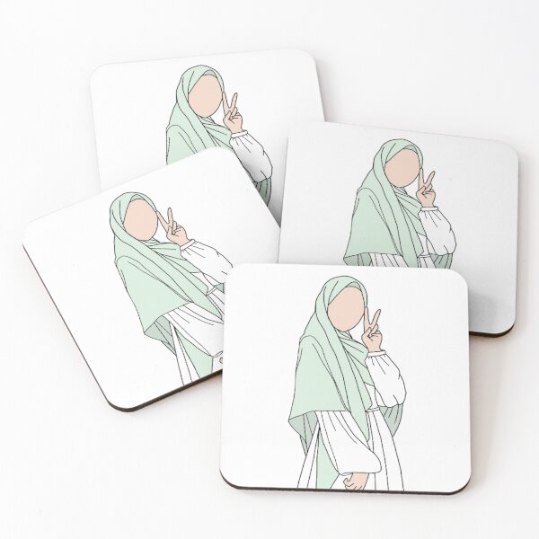 Item preview, Hijabi in Green designed and sold by The Hijabi Artist.