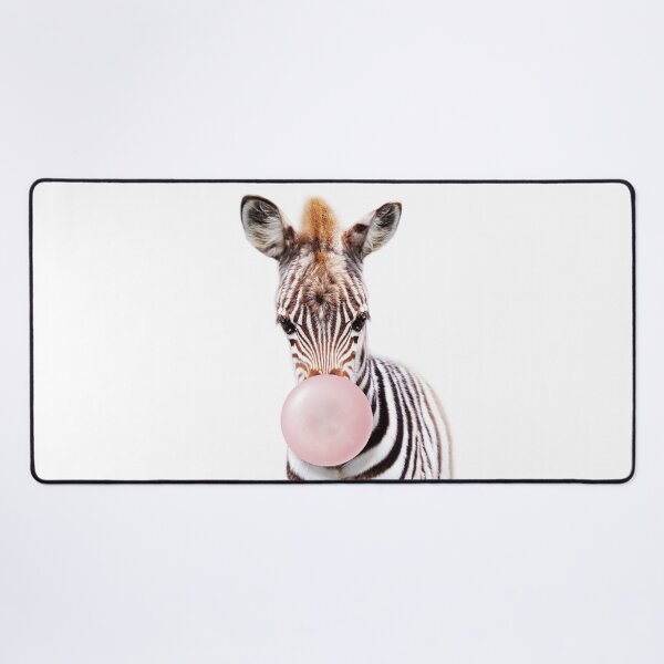 Item preview, Baby Zebra Blowing Pink Bubble Gum, Baby Girl, Kids Art, Nursery, Baby Animals Art Print by Synplus designed and sold by synplus.