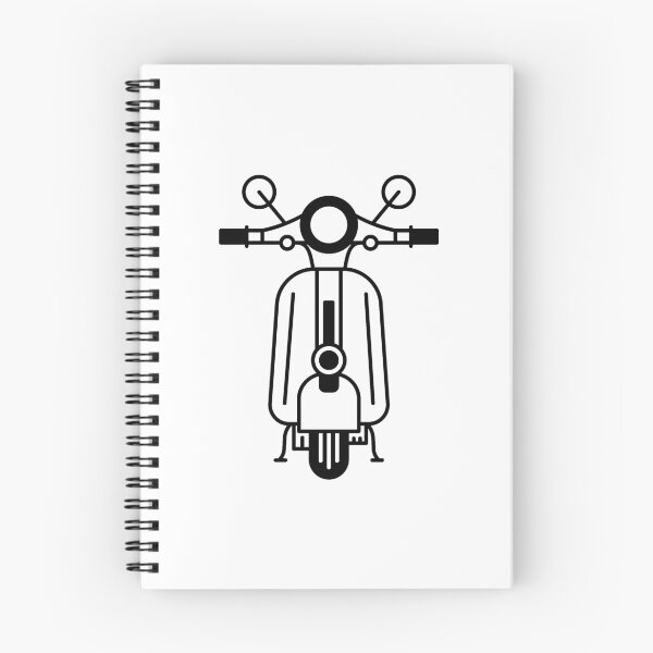 Item preview, Illustration of stylized black and white scooter (motorcycle) designed and sold by iswenyi.
