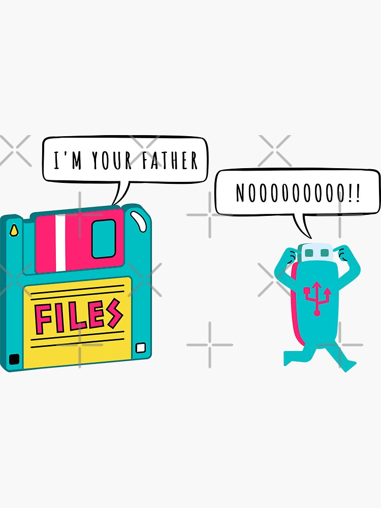 "Floppy Disk I'm Your Father" Sticker for Sale by 24FAHSION Redbubble