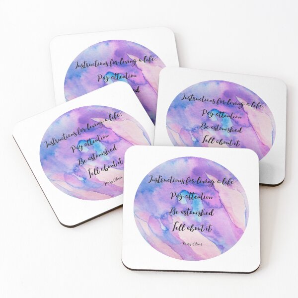 Item preview, Instructions for Life | Mary Oliver designed and sold by ArtistVenus.