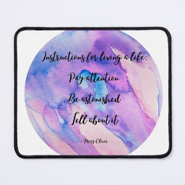 Item preview, Instructions for Life | Mary Oliver designed and sold by ArtistVenus.