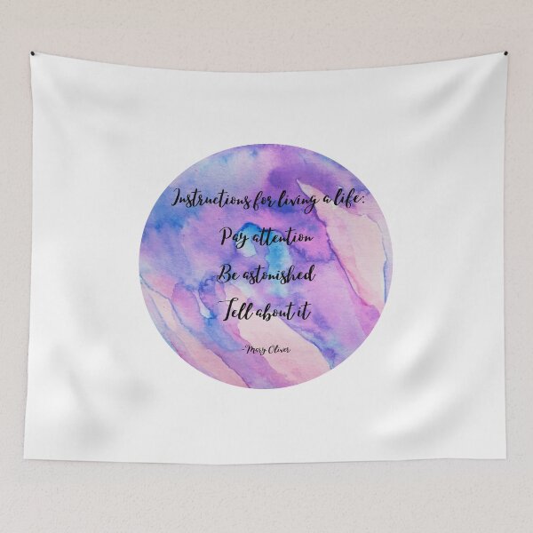Item preview, Instructions for Life | Mary Oliver designed and sold by ArtistVenus.