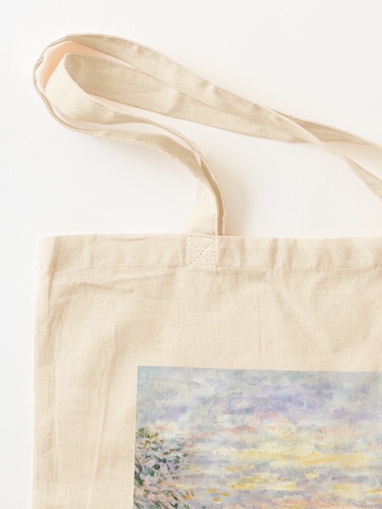 Alternate view of Claude Monet | "Soleil Couchant Sur la Seine à Lavacourt" - Sunset on The Seine Tote Bag