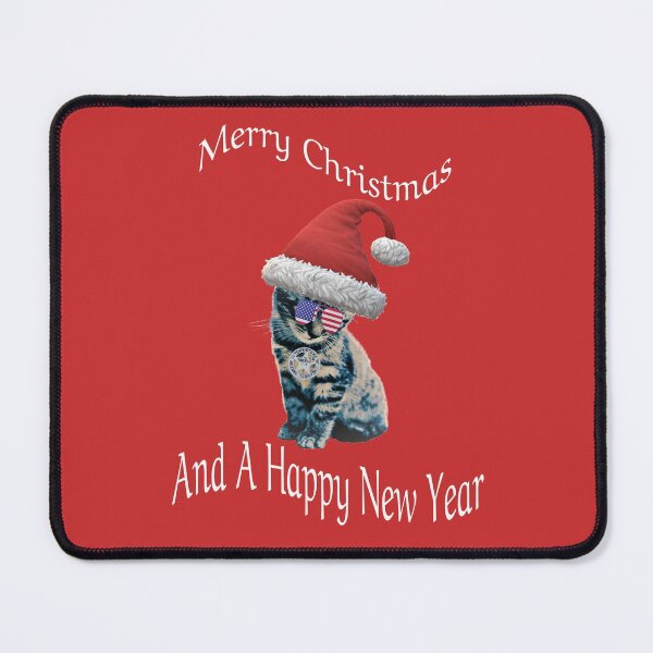 Item preview, Merry Christmas And A Happy New Year Kitten Sheriff designed and sold by MottoDigging.