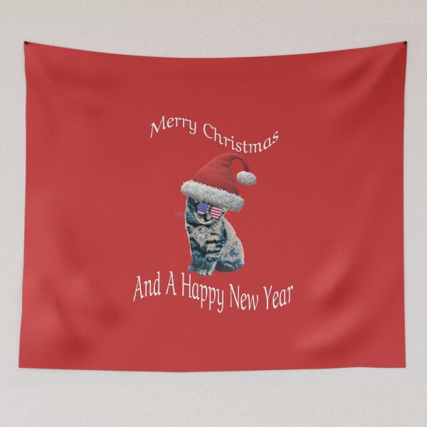Item preview, Merry Christmas And A Happy New Year Kitten Sheriff designed and sold by MottoDigging.