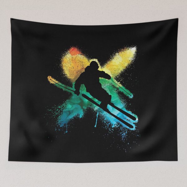 Item preview, Colorful freestyle ski in deep snow winter vacation designed and sold by Denis Rösler.