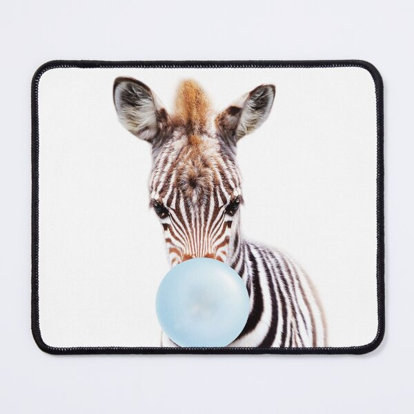 Item preview, Baby Zebra Blowing Blue Bubble Gum, Baby Boy, Kids Art, Nursery, Baby Animals Art Print by Synplus designed and sold by synplus.