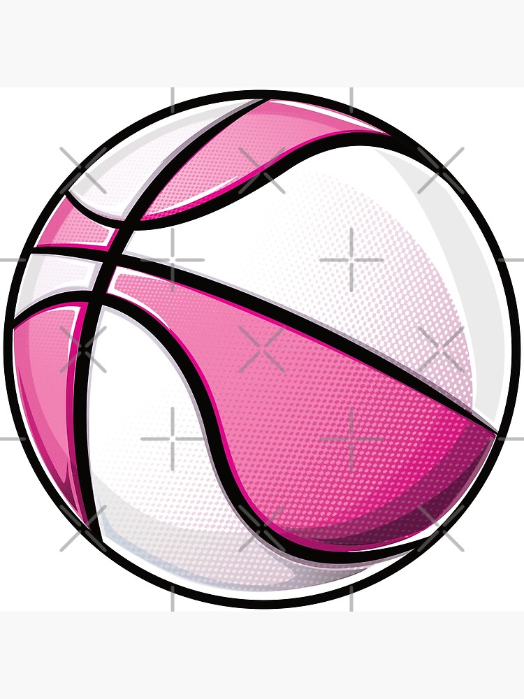 "Basketball pink and white " Poster for Sale by pablomendoza Redbubble