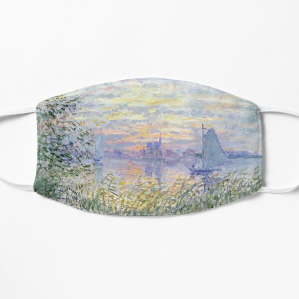 Claude Monet | "Soleil Couchant Sur la Seine à Lavacourt" - Sunset on The Seine Flat Mask