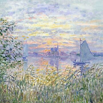 Artwork thumbnail, Claude Monet | "Soleil Couchant Sur la Seine à Lavacourt" - Sunset on The Seine by Gascondi