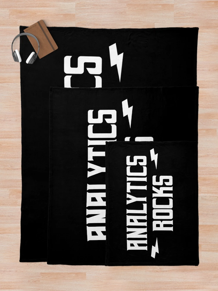 Thumbnail 5 of 6, Throw Blanket, Analytics Rocks designed and sold by teesaurus.