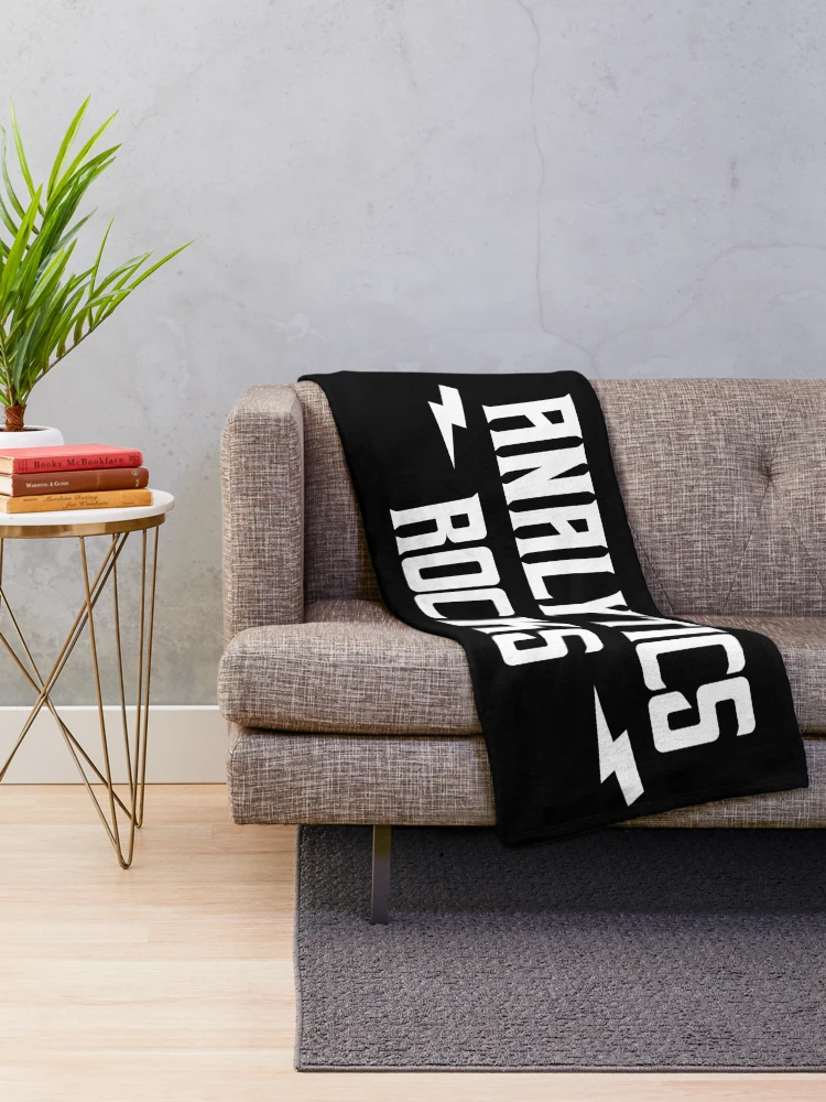 Thumbnail 2 of 6, Throw Blanket, Analytics Rocks designed and sold by teesaurus.