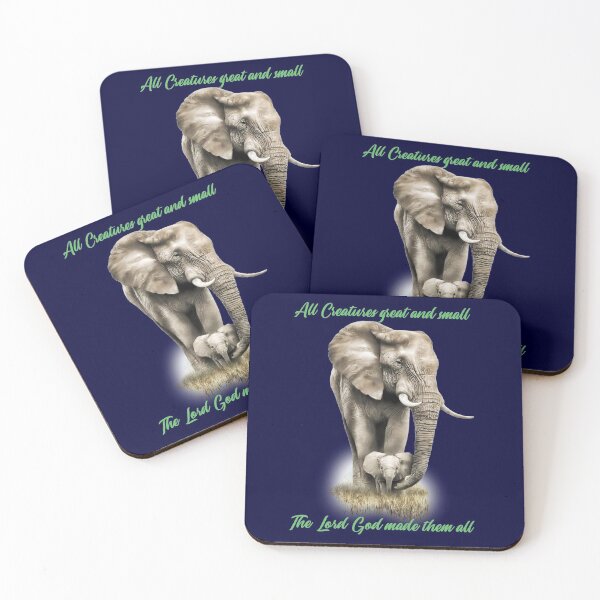 Item preview, All Creatures Great and Small, Elephants - God Made Them All. Christian Design designed and sold by TheKingdomAttic.
