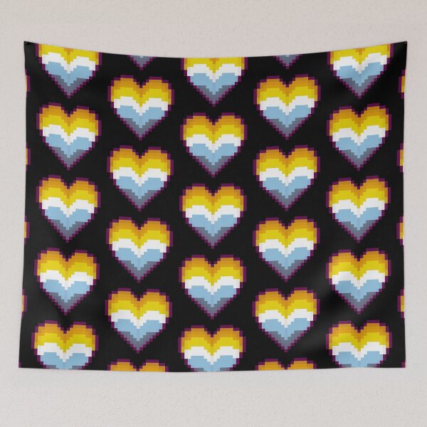 Item preview, Aroace Flag Pixel Heart designed and sold by squidego.