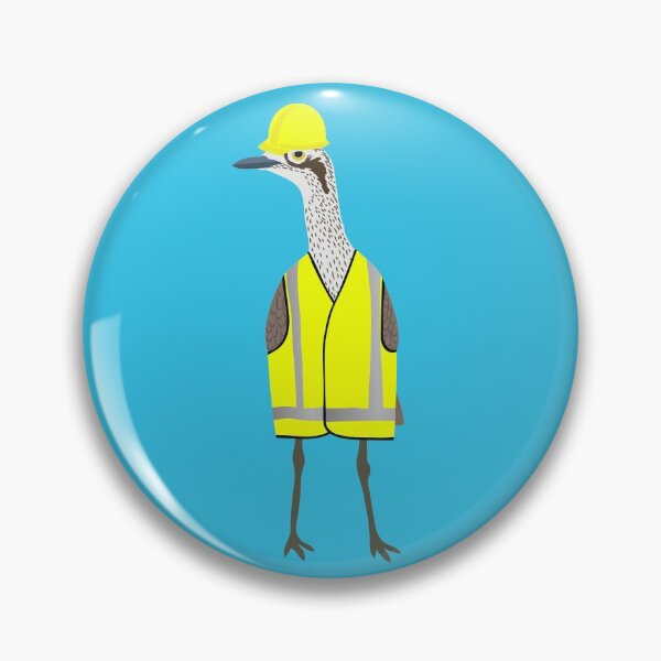 Item preview, Bush Stone-Curlew Tradie on Blue designed and sold by Digitaldingo.