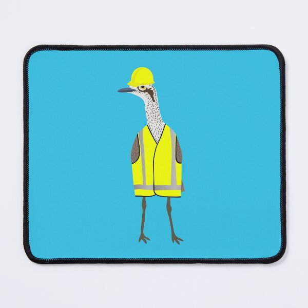 Item preview, Bush Stone-Curlew Tradie on Blue designed and sold by Digitaldingo.