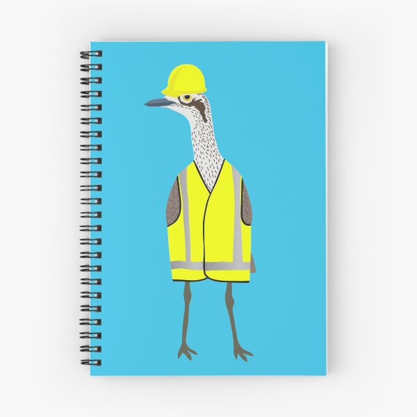 Item preview, Bush Stone-Curlew Tradie on Blue designed and sold by Digitaldingo.