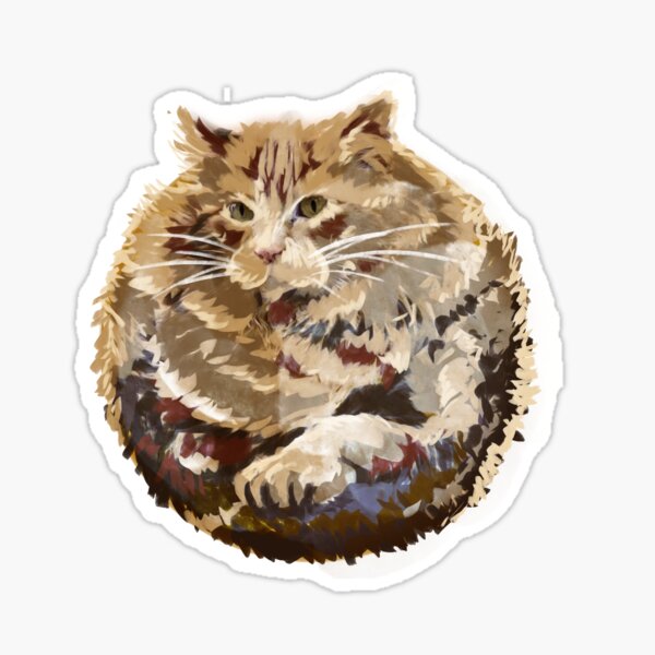 Cat Ball Sticker For Sale By Emily Sue Crew Redbubble 2084