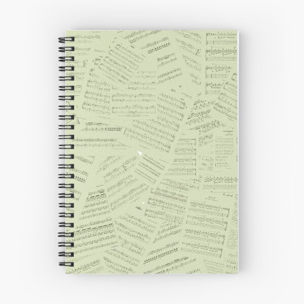 Item preview, All Over Sheet Music Design With a Transparent Green Tint designed and sold by ThisNThatImages.
