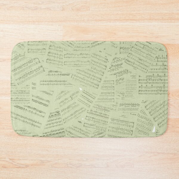 Item preview, All Over Sheet Music Design With a Transparent Green Tint designed and sold by ThisNThatImages.