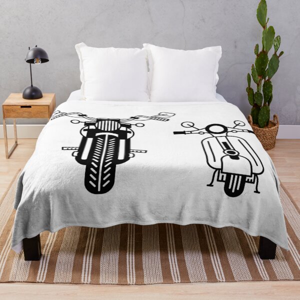Item preview, Illustration of stylized black and white motorcycle and scooter designed and sold by iswenyi.