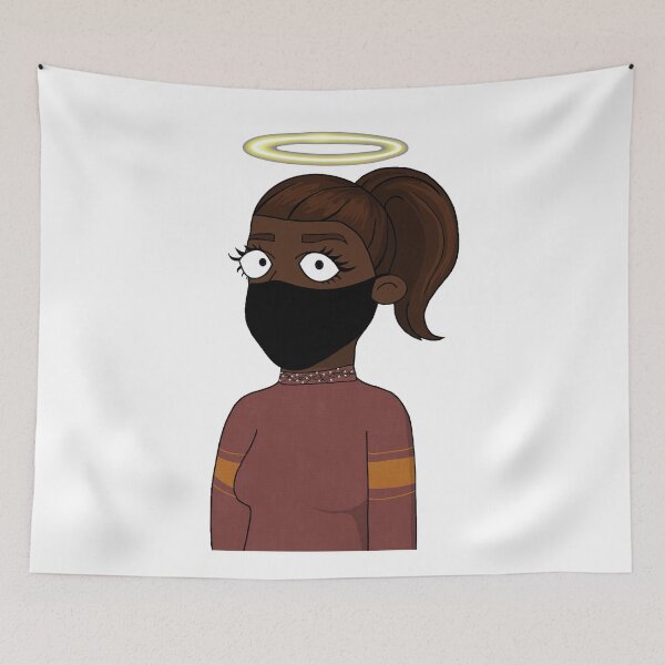 Item preview, CryptoMom #1691 wear mask  Angel mother Brown hair designed and sold by PetTotem.