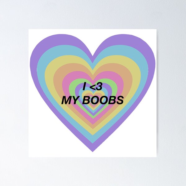 I Love Boobs. Symbol of Heart of Tits Stock Vector - Illustration of breast,  boob: 57486030