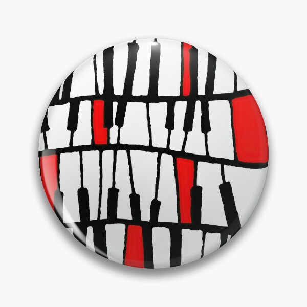 Item preview, Abstract Piano Keys White Red designed and sold by HarrioBend.
