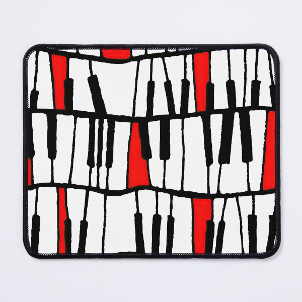 Item preview, Abstract Piano Keys White Red designed and sold by HarrioBend.