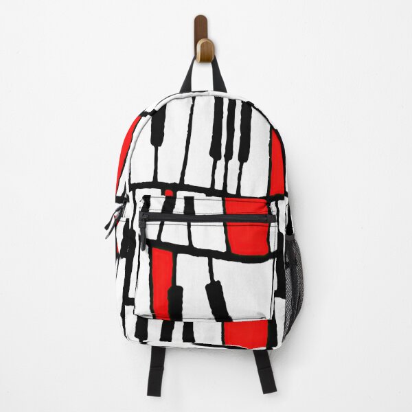 Item preview, Abstract Piano Keys White Red designed and sold by HarrioBend.