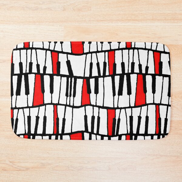 Item preview, Abstract Piano Keys White Red designed and sold by HarrioBend.