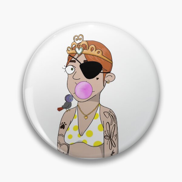 Item preview, CryptoMom #1949 Cyclops  swimsuit mother Fashion  bubble gum Crown designed and sold by PetTotem.