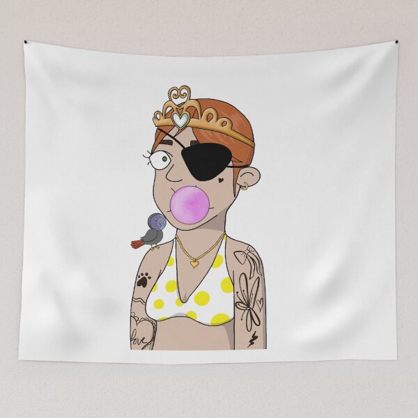Item preview, CryptoMom #1949 Cyclops  swimsuit mother Fashion  bubble gum Crown designed and sold by PetTotem.