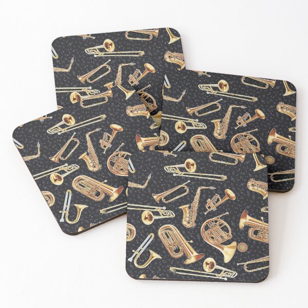 Item preview, Vintage Saxophone Horn Instruments On black designed and sold by HarrioBend.