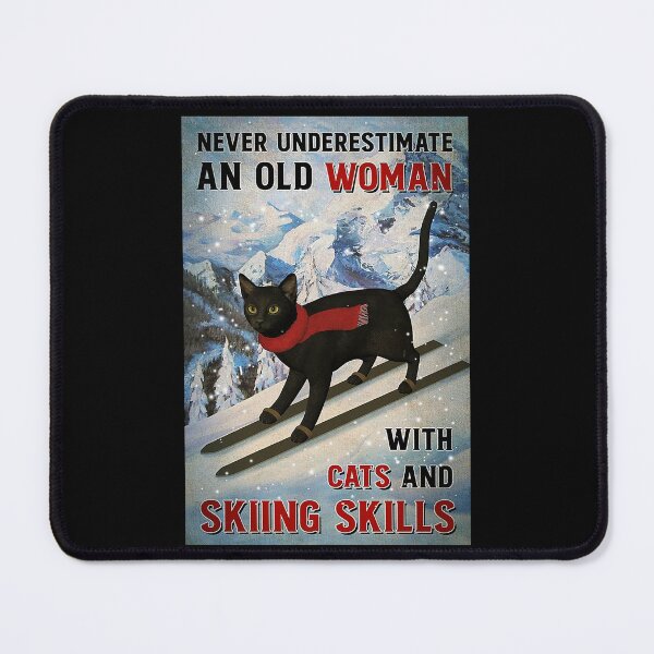 Item preview, Never underestimate An Old Woman With Cats And Skiing Skills   designed and sold by SimonsonNuala.