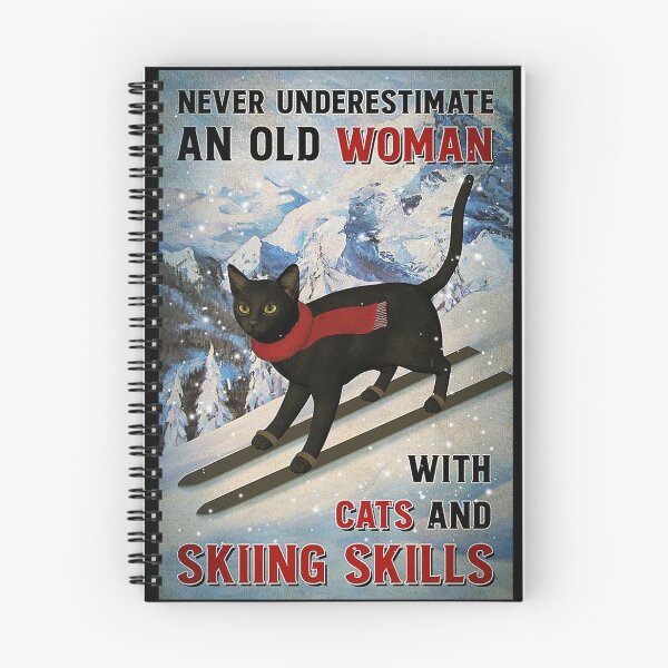 Item preview, Never underestimate An Old Woman With Cats And Skiing Skills   designed and sold by SimonsonNuala.