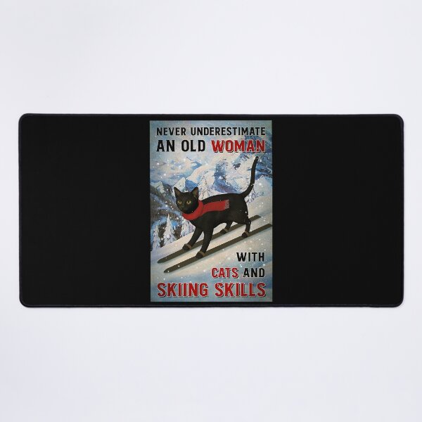 Item preview, Never underestimate An Old Woman With Cats And Skiing Skills   designed and sold by SimonsonNuala.
