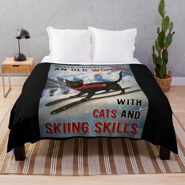 Item preview, Never underestimate An Old Woman With Cats And Skiing Skills designed and sold by SimonsonNuala.