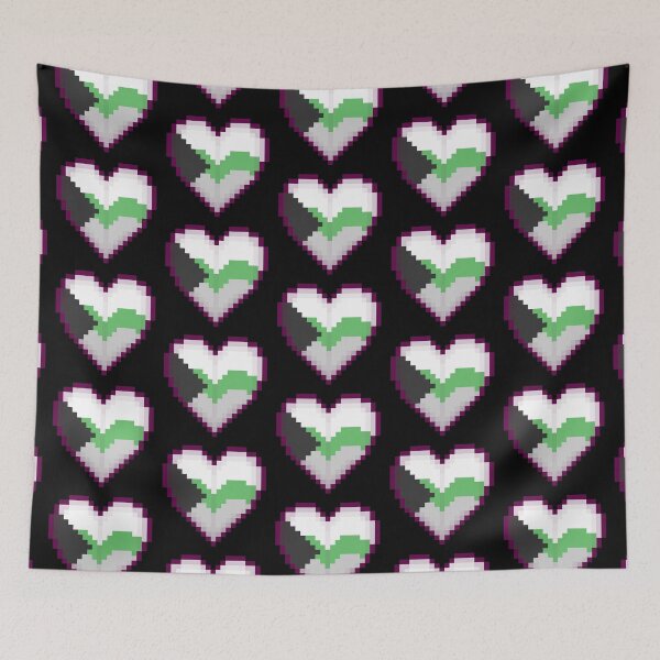 Item preview, Demiromantic Flag Pixel Heart designed and sold by squidego.
