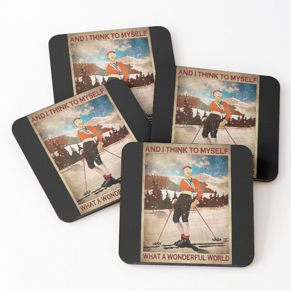 Item preview, And i think to myself what a wonderful world skiing lover designed and sold by SimonsonNuala.