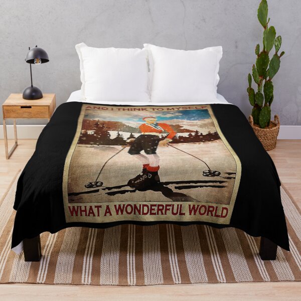 Item preview, And i think to myself what a wonderful world skiing lover designed and sold by SimonsonNuala.