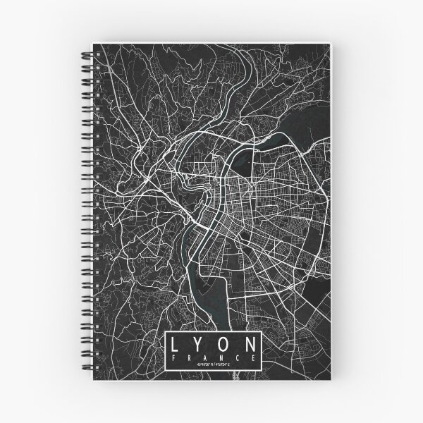 Item preview, Lyon City Map of France - Dark designed and sold by deMAP.